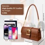 Shoulder Bag for Women, Cute Soft PU Leather Small Crossbody Purses Handbags, Trendy Underarm Bag Tote Purses for Women - Image 5