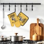 DYJYBMY Don't Make Me Poison Your Food Funny Oven Mitts and Pot Holder Set, Funny Vintage Lady Kitchen Gadgets for Women, Housewarming Gifts for Chef Friend, Hostess Baking Gifts for Mom Sister BFF - Image 4
