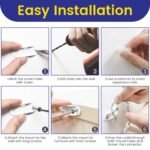 4our Kiddies 10 Pack Furniture Anchors for Baby Proofing, Anti Tip Furniture Wall Anchors, Secure 400 Pounds Cabinet, Bookcase, Dresser to Wall, Earthquake Furniture Straps for Child Safety - Image 4