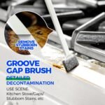 Holikme Cleaning Brush Set for Household Use, Scrub Brush, Kitchen Brush, Tile Lines Brush for Bathroom, Floor, Tub, Shower and Kitchen Surface (Green) - Image 6