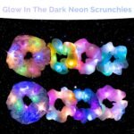 8 Pcs LED Scrunchies for Women - Scrunchy, Light Up Scrunchies for Girls, Colorful Yarn Hair Tie Multi Light Modes, Glow in the Dark Hair Accessories for Christmas Rave Party (#01) - Image 4