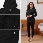 GINKANA Womens Nursing Hoodie Top Sweatshirt Long Sleeve Button Decoration Pockets Shirts Tunic Top - Image 7