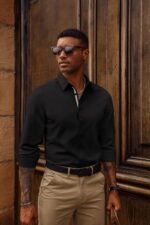 PJ PAUL JONES Mens Dress Shirts Wrinkle Free Stretch Button Down Shirt Casual Long Sleeve Business Shirts - Image 6