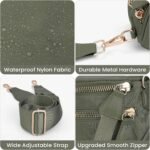 Lushandy Bum Bag Women's Checkered Crossbody Bag Nylon Cross Body Bags Plaid Mom Everyday Purse for Travel - Image 4