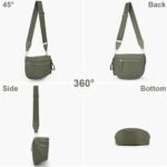 Lushandy Bum Bag Women's Checkered Crossbody Bag Nylon Cross Body Bags Plaid Mom Everyday Purse for Travel - Image 7