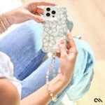 Case-Mate Beaded Phone Charm - Detachable Anti Theft Strap - Hands-Free iPhone Wrist Strap for Women - Phone Chain Wristlet - Fits Galaxy, Pixel and More - Crystal Pearl Gold - Image 5