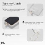 Case-Mate Beaded Phone Charm - Detachable Anti Theft Strap - Hands-Free iPhone Wrist Strap for Women - Phone Chain Wristlet - Fits Galaxy, Pixel and More - Crystal Pearl Gold - Image 6