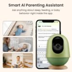 Monai Baby Monitor with Camera and Audio, 3K UHD, 6X Zoom, WiFi Video Monitor for Room or Travel, Pan 350° Tilt 65°, AI Cry Detection, Virtual Fence, Face-Cover Alerts, Sleep Monitoring, Night Vision - Image 4
