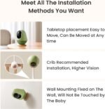 Monai Baby Monitor with Camera and Audio, 3K UHD, 6X Zoom, WiFi Video Monitor for Room or Travel, Pan 350° Tilt 65°, AI Cry Detection, Virtual Fence, Face-Cover Alerts, Sleep Monitoring, Night Vision - Image 6