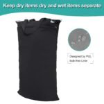 wegreeco Large Reusable Hanging Wet Dry Cloth Diaper Bag (Black) - Image 5