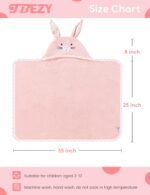 Baby Hooded Towel with Unique Animal Design Ultra Soft Thick Cotton Bath Towel for Newborn (Bunny) - Image 3