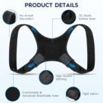 Back Brace Posture Corrector for Men - Bionic System Upper Back Support Shoulder Posture Brace for Women, Newly Adjustable Back Straightener Neck Pain Relief 004-L - Image 4
