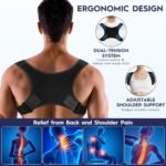 Back Brace Posture Corrector for Men - Bionic System Upper Back Support Shoulder Posture Brace for Women, Newly Adjustable Back Straightener Neck Pain Relief 004-L - Image 5