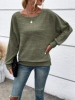 Womens Long Sleeve Shirts Crewneck Tunic Tops Pullover Sweaters Business Casual Blouses Fall Fashion 2025 - Image 5