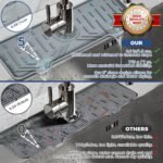 BFONS Silicone Faucet Handle Drip Catcher Drying Tray Mat Dish Soap Sponge Holder Accessories Gadgets for Kitchen Counter Bathroom Kitchen Sink Splash Guard -Grey - Image 5
