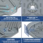 BFONS Silicone Faucet Handle Drip Catcher Drying Tray Mat Dish Soap Sponge Holder Accessories Gadgets for Kitchen Counter Bathroom Kitchen Sink Splash Guard -Grey - Image 6