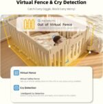 Ellie Pro Baby Monitor with Camera and Audio,5'' IPS 2K UHD Resolution,6000mAh Battery, Remote Pan-Tilt-5X Zoom, 2-Way Talk,No WiFi, Night Vision, Virtual Fence 24hr Play Back and 1000ft Range - Image 9