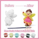 Funto Paint Your Own Unicorn Painting Kit, Arts and Crafts Set, STEAM Project Creative Activity DIY Toys, with 6 Figurines, 6 Paint Pots, 1 Brush - Image 4