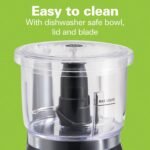 Hamilton Beach Electric Vegetable Chopper & Mini Food Processor, 3-Cup, 350 Watts, for Dicing, Mincing, and Puree, Black (72850) - Image 6