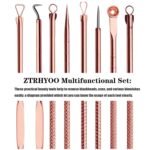 Blackhead Remover Pimple Comedone Extractor Tool Best Acne Removal Kit - Treatment for Blemish, Whitehead Popping, Zit Removing for Risk Free Nose Face Skin with Case(Rose, 4 Piece Set) - Image 3