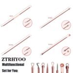 Blackhead Remover Pimple Comedone Extractor Tool Best Acne Removal Kit - Treatment for Blemish, Whitehead Popping, Zit Removing for Risk Free Nose Face Skin with Case(Rose, 4 Piece Set) - Image 5