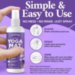 Durabasics Yoga Mat Cleaner Spray – Lavender Scent – 2 Pack (4 oz Each) with Microfiber Towel – Mat Spray Cleaner for Sweat & Odor – Quick-Dry, No Rinse Formula for Gear & Gym Equipment - Image 3