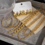 43 PCS Gold Jewelry Set for Women, Delicate Teardrop Hoop Earrings, Elegant Knuckle Rings, Adjustable Bracelets and Necklaces, Perfect Fashion Anniversary Birthday Jewelry Gift Packs - Image 6