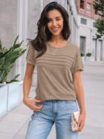 AUTOMET Women's Short Sleeve Shirts Dressy Lace Summer Tops 2026 Spring Trendy Casual T-Shirts Cute Work Outfits Blouses - Image 3