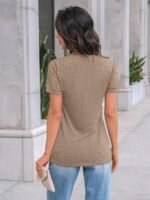 AUTOMET Women's Short Sleeve Shirts Dressy Lace Summer Tops 2026 Spring Trendy Casual T-Shirts Cute Work Outfits Blouses - Image 5