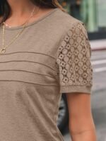 AUTOMET Women's Short Sleeve Shirts Dressy Lace Summer Tops 2026 Spring Trendy Casual T-Shirts Cute Work Outfits Blouses - Image 6