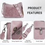 Crossbody Bags for Women Trendy, Vegan Leather Medium Butterfly Hobo Purse, Women's Shoulder Handbags - Image 6