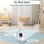 JUAN Baby Monitor with Camera and Audio, 5" LCD Screen, No WiFi 100% Private, 3500mAh Long Battery, 1000ft Range Connection, Remote Pan-Tilt-Zoom, Crystal Night Vision, 2-Way Talk for Newborn Infant - Image 4