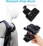 Accessories Set for GoPro Hero 13/12/11/10/9/8/7/6/5/4,New Quick Release Head Strap Mount + Chest Mount Harness + Backpack Clip Holder + 360°Rotating Wrist Strap - Image 8