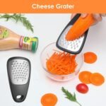 Pisol Kitchen Unique Gadgets Set 6 Pieces, Space Saving, Cheese Grater, Bottle Opener, Fruit Vegetable Peeler, Pizza Cutter, Garlic Ginger Grinder, Herb Stripper Gift Set - Image 3