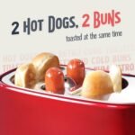 Nostalgia HDT600RETRORED Retro Pop-Up 2 Hot Dog and Bun Toaster, With Mini Tongs, Works With Chicken Dogs, Turkey Dogs, Veggie Links, Sausages and Brats - Image 4