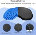 NEW-Vi Anti-Slip Kayak Seat Cushion - Waterproof Thicken Gel Boat Kayak Canoe Rowing Stadium Pad for Sit in Kayak Chair Kayak Accessories Equipment Gear for Fishing Kayak - Image 3
