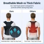 Back Posture Corrector Brace for Men & Women, Back-Anchored Shoulder Support, 3.1-Inch Wide Straps, Adjustable Upper Straightener & Lower Spine Support to Help Reduce Slouching, Wear Under Clothes - Image 4