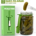 2 Pack Pickle Fork Pickle Grabber Tool-Pickle Picker for the jar, Kitchen Gadgets Pickle Gifts Suitable for Olives Green - Image 3