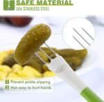 2 Pack Pickle Fork Pickle Grabber Tool-Pickle Picker for the jar, Kitchen Gadgets Pickle Gifts Suitable for Olives Green - Image 5