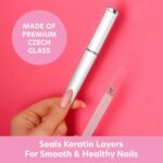 Bona Fide Beauty Czech Glass Nail Files for Natural Nails (Clear) - 1Pc Crystal Nail Filer, Nano Glass File with Case Handcrafted in The Czech Republic - Image 3