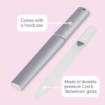 Bona Fide Beauty Czech Glass Nail Files for Natural Nails (Clear) - 1Pc Crystal Nail Filer, Nano Glass File with Case Handcrafted in The Czech Republic - Image 5