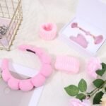 Chanaco Spa Headband and Wristbands for Women Gua Sha & Jade Roller Facial Tools Skincare Headband for Washing Face Makeup Fash Wash Hairband Teen Girl Trendy Stuff - Image 3