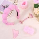 Chanaco Spa Headband and Wristbands for Women Gua Sha & Jade Roller Facial Tools Skincare Headband for Washing Face Makeup Fash Wash Hairband Teen Girl Trendy Stuff - Image 8