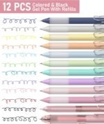 Nicpro 78 PCS Aesthetic School Supplies with Cute Pen Case, 12 Pastel Highlighters, 12 Color & Black Ink Gel Pens, 10 Mechanical Pencils 0.5, 0.7, 0.9, 2.0 mm, 6 Multicolor Pen for Student Stationary - Image 5