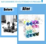 4 Pack Plastic Water Bottle Organizer Rack, Stackable Storage Holder Rack - Water, Wine, and Drink Organizer Shelf for Kitchen Countertop, Cabinet, Pantry, Fridge, Freezer - Image 6