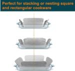 BYKITCHEN Bakeware Protectors, Set of 9, 3 Different Sizes, Premium Polyester, Non-Slip, Eco-Friendly, Grey, Square & Rectangular, Cookware Protectors - Image 3