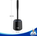MR.SIGA Toilet Bowl Brush and Holder, Premium Quality, with Solid Handle and Durable Bristles for Bathroom Cleaning, Black, 1 Pack - Image 4