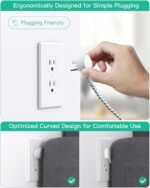 Cruise Ship Essentials - Mifaso Power Strip with USB Ports, 5Ft Flat Extension Cord with Multiple Outlets, USB Charging Station with Non Surge Protector for Cruise Ship, Travel, Dorm Room Essentials - Image 4