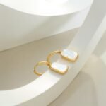 Jewelry Sets for Women – 18K Gold Plated Stainless Steel Shell Necklace and Earring Sets with OT Buckle, Elegant Jewelry for Wedding Anniversary Prom Birthday Gift – Fashion Accessories - Image 8