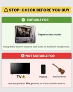 Avantree Relay - Premium Airplane Bluetooth Adapter with Advanced Qualcomm Chipset, 2 Headphones Support, 25hrs Play Time, aptX Adaptive & HD Audio Transmitter for Airpods, Bose & Travel Flight - Image 4